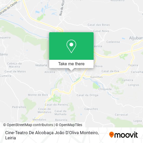 Cine-Teatro De Alcobaça João D'Oliva Monteiro mapa