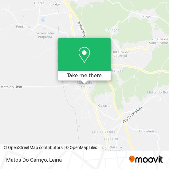 Matos Do Carriço mapa