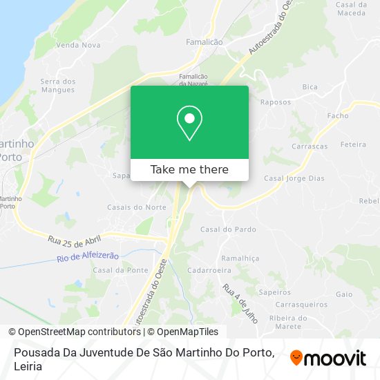Pousada Da Juventude De São Martinho Do Porto map