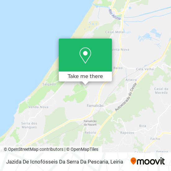 Jazida De Icnofósseis Da Serra Da Pescaria mapa