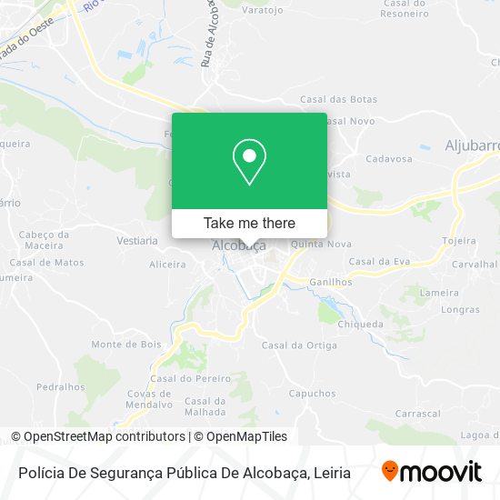 Polícia De Segurança Pública De Alcobaça mapa