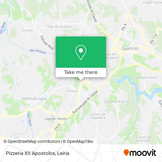 Pizzeria XII Apostolos mapa