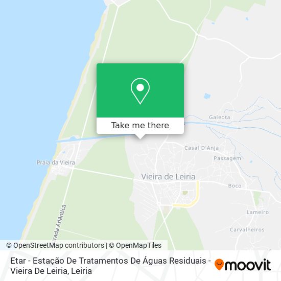 Etar - Estação De Tratamentos De Águas Residuais - Vieira De Leiria map
