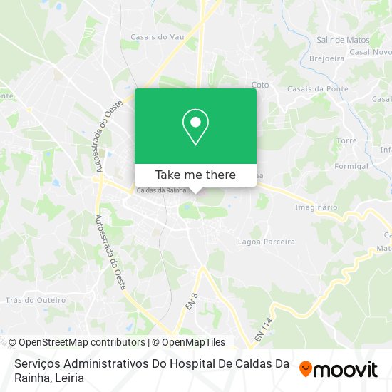 Serviços Administrativos Do Hospital De Caldas Da Rainha map