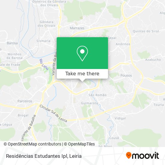 Residências Estudantes Ipl map