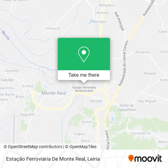 Estação Ferroviária De Monte Real map