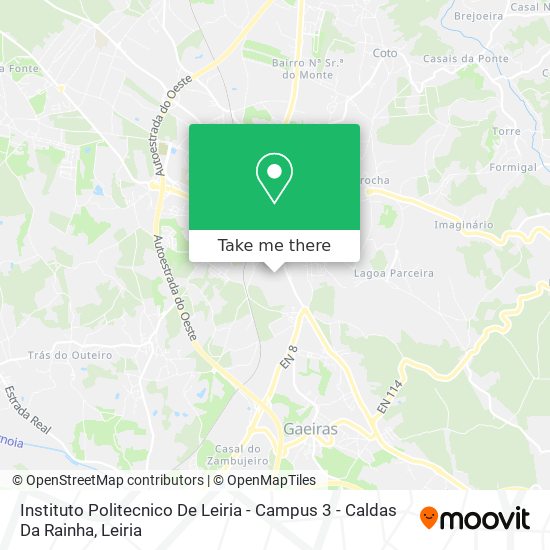 Instituto Politecnico De Leiria - Campus 3 - Caldas Da Rainha mapa