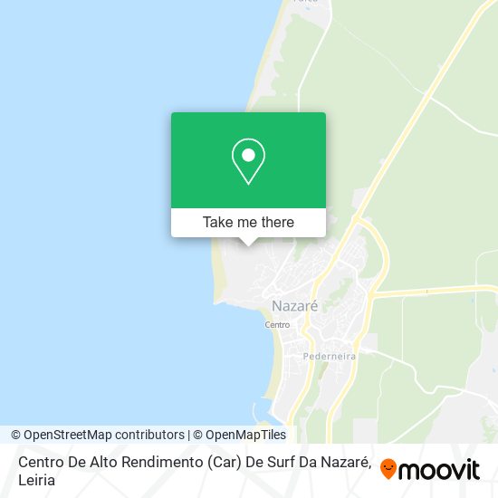 Centro De Alto Rendimento (Car) De Surf Da Nazaré mapa