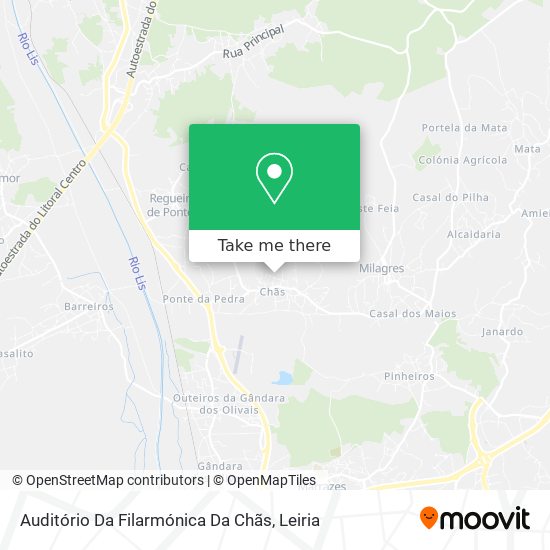 Auditório Da Filarmónica Da Chãs map