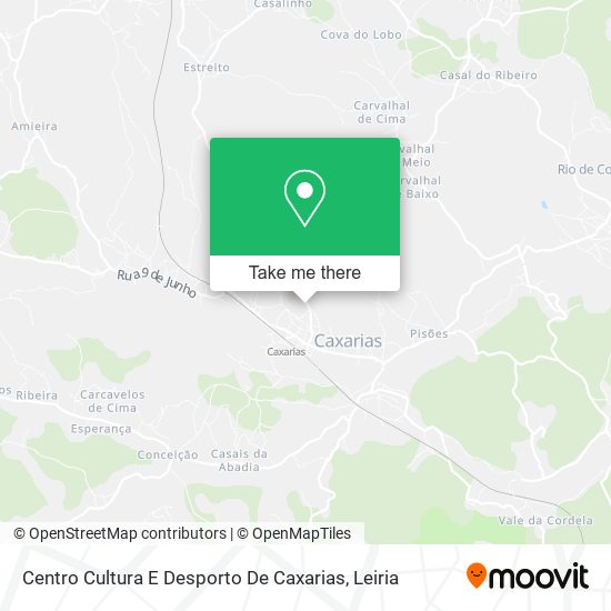 Centro Cultura E Desporto De Caxarias mapa