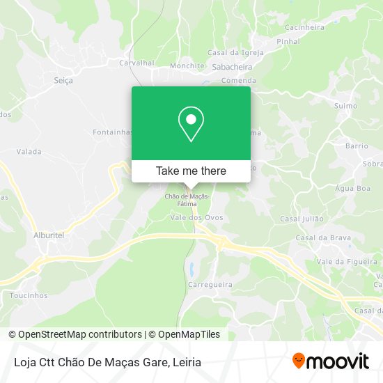 Loja Ctt Chão De Maças Gare mapa