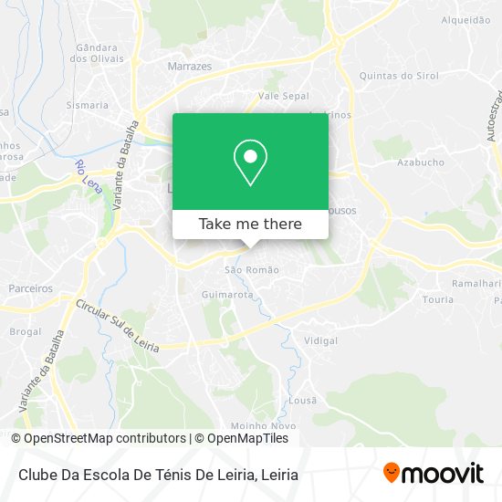 Clube Da Escola De Ténis De Leiria mapa