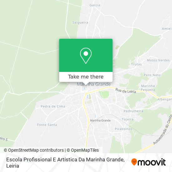 Escola Profissional E Artística Da Marinha Grande mapa