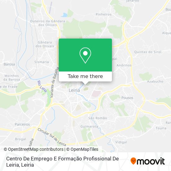Centro De Emprego E Formação Profissional De Leiria map