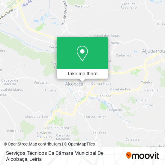 Serviços Técnicos Da Câmara Municipal De Alcobaça map