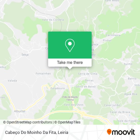 Cabeço Do Moinho Da Fita mapa