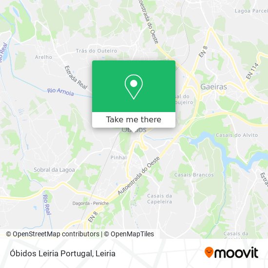 Óbidos Leiria Portugal map