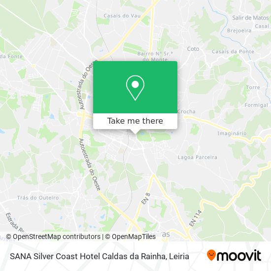 SANA Silver Coast Hotel Caldas da Rainha map