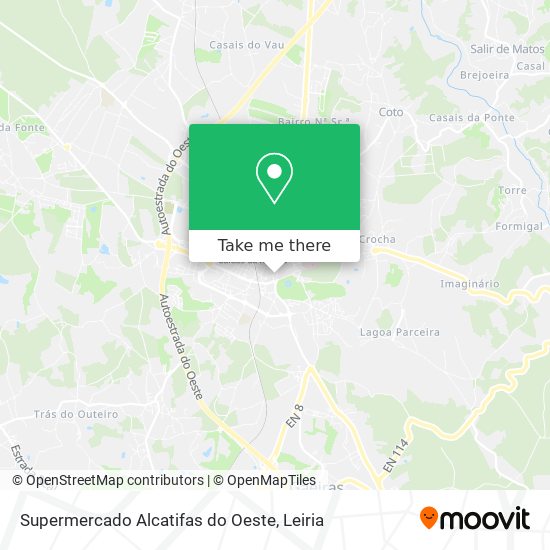 Supermercado Alcatifas do Oeste mapa