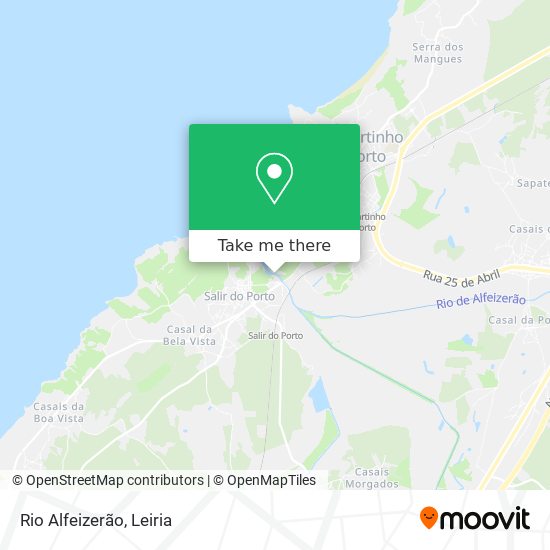 Rio Alfeizerão mapa