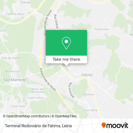 Terminal Rodoviário de Fátima map