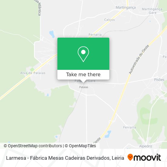 Larmesa - Fábrica Mesas Cadeiras Derivados mapa