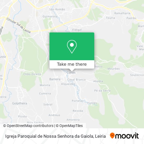 Igreja Paroquial de Nossa Senhora da Gaiola mapa