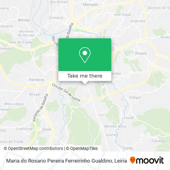 Maria do Rosario Pereira Ferreirinho Gualdino mapa