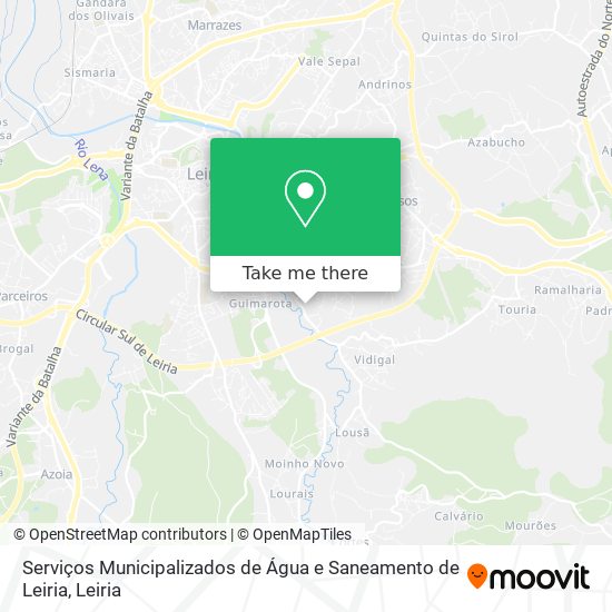 Serviços Municipalizados de Água e Saneamento de Leiria map