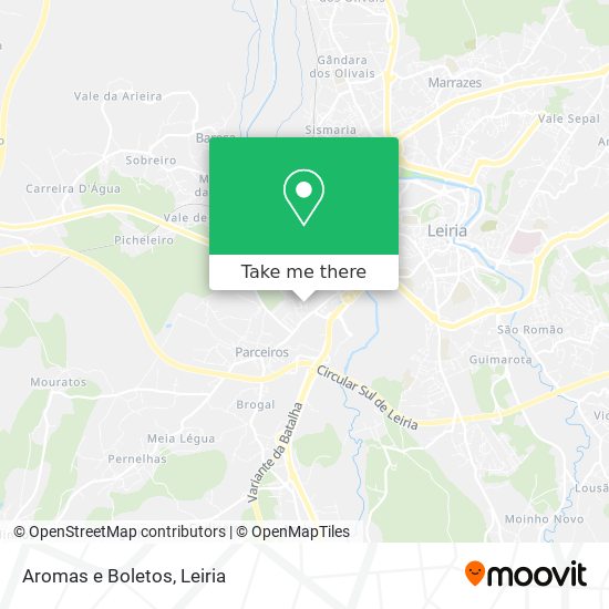 Aromas e Boletos mapa