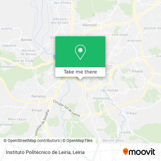 Instituto Politécnico de Leiria map