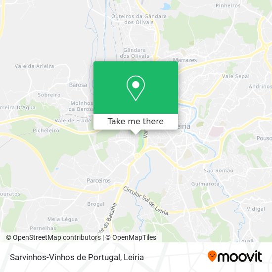 Sarvinhos-Vinhos de Portugal mapa