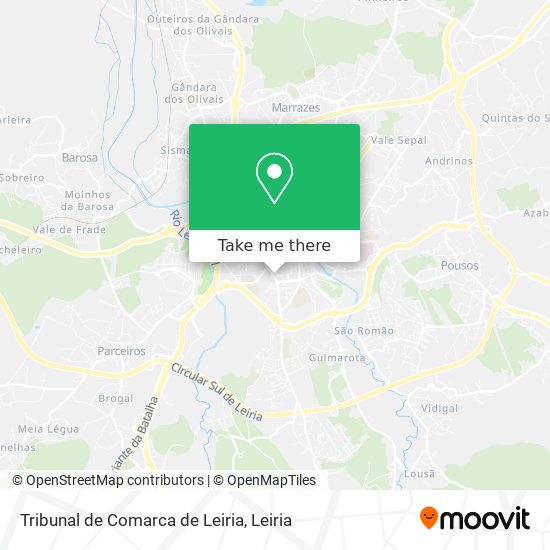 Tribunal de Comarca de Leiria map