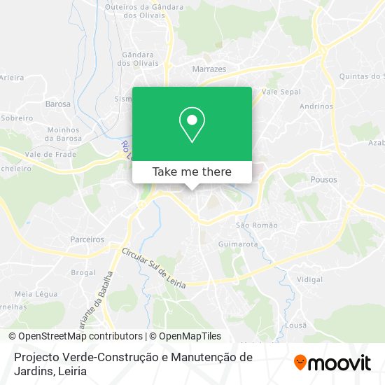 Projecto Verde-Construção e Manutenção de Jardins mapa