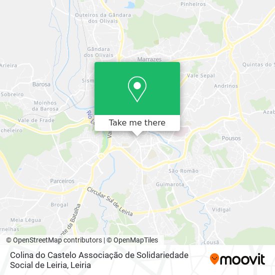 Colina do Castelo Associação de Solidariedade Social de Leiria map