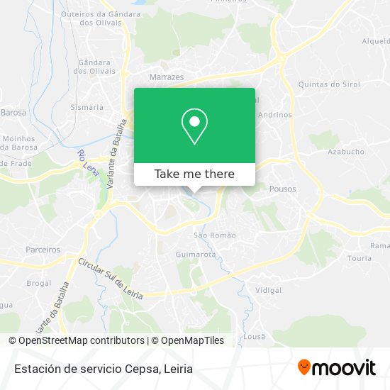 Estación de servicio Cepsa mapa