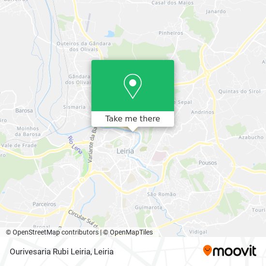 Ourivesaria Rubi Leiria mapa