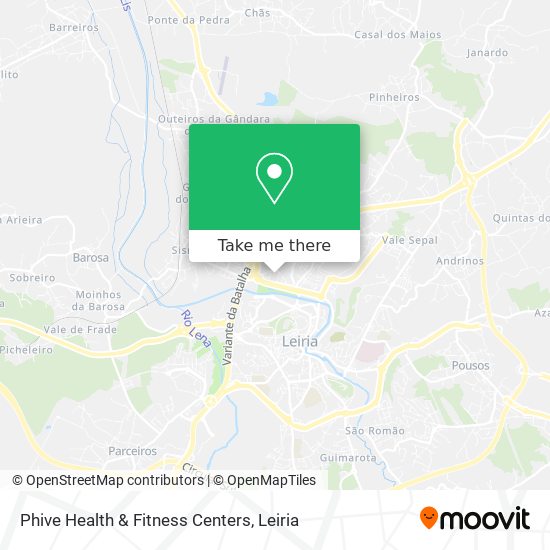 Phive Health & Fitness Centers map