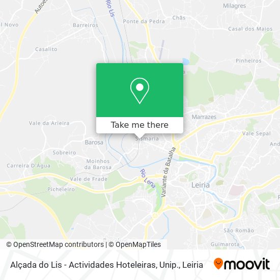 Alçada do Lis - Actividades Hoteleiras, Unip. map