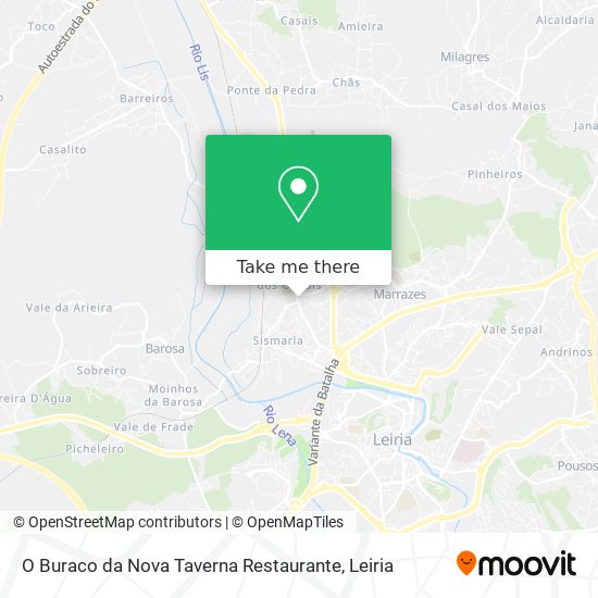 O Buraco da Nova Taverna Restaurante mapa