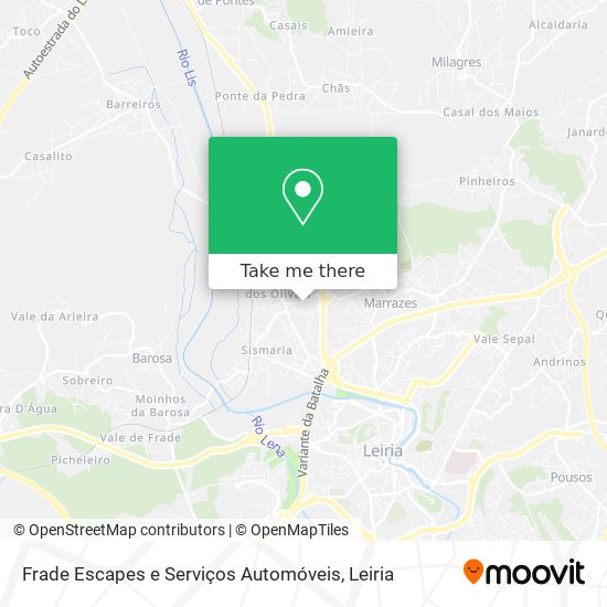 Frade Escapes e Serviços Automóveis map