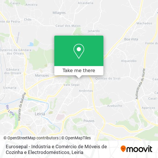 Eurosepal - Indústria e Comércio de Móveis de Cozinha e Electrodomésticos map