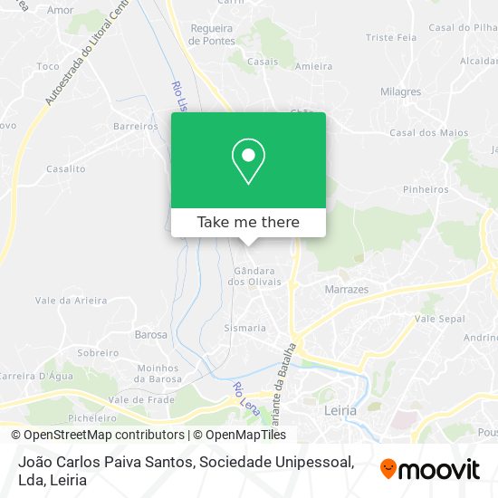 João Carlos Paiva Santos, Sociedade Unipessoal, Lda mapa