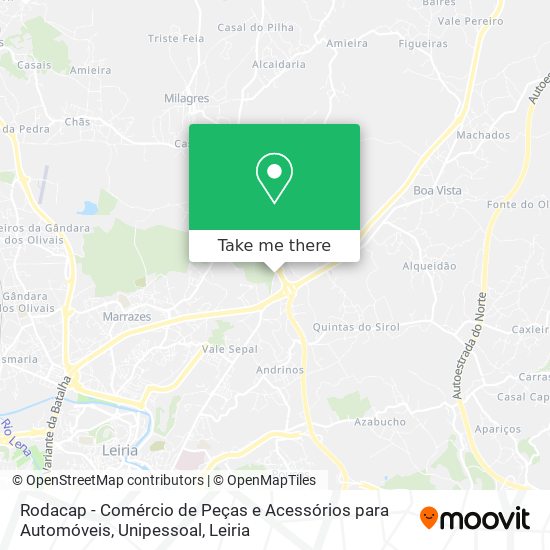 Rodacap - Comércio de Peças e Acessórios para Automóveis, Unipessoal mapa