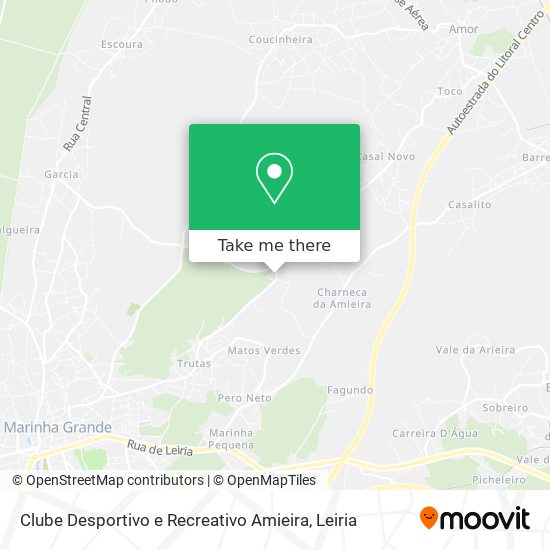 Clube Desportivo e Recreativo Amieira mapa