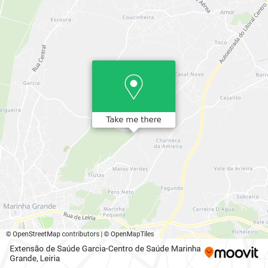 Extensão de Saúde Garcia-Centro de Saúde Marinha Grande mapa