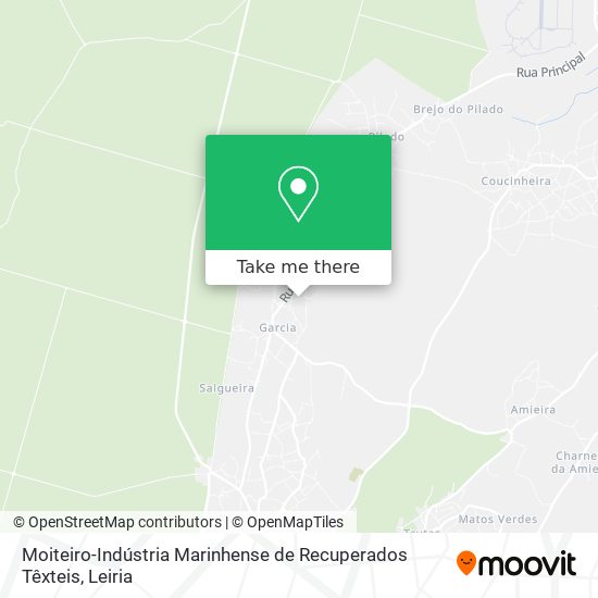 Moiteiro-Indústria Marinhense de Recuperados Têxteis mapa