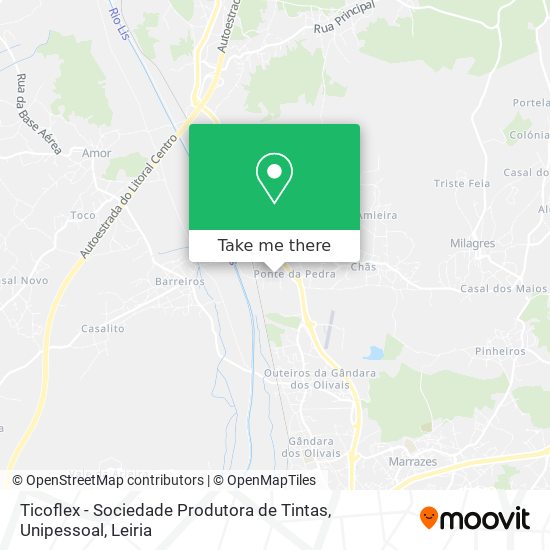 Ticoflex - Sociedade Produtora de Tintas, Unipessoal map