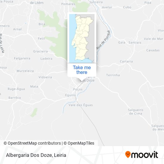 Albergaria Dos Doze mapa