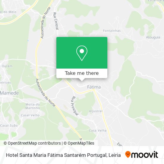 Hotel Santa Maria Fátima Santarém Portugal map